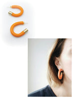 Boucles d'oreilles Macao, mandarine